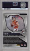 Bo Nix from the 2024 Panini Prizm set featuring a Silver Prizm parallel graded by PSA and given an overall grade of 10.