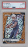 Joe Milton III from the 2024 Panini Prizm set featuring a Disco parallel graded by PSA and given an overall grade of 10.