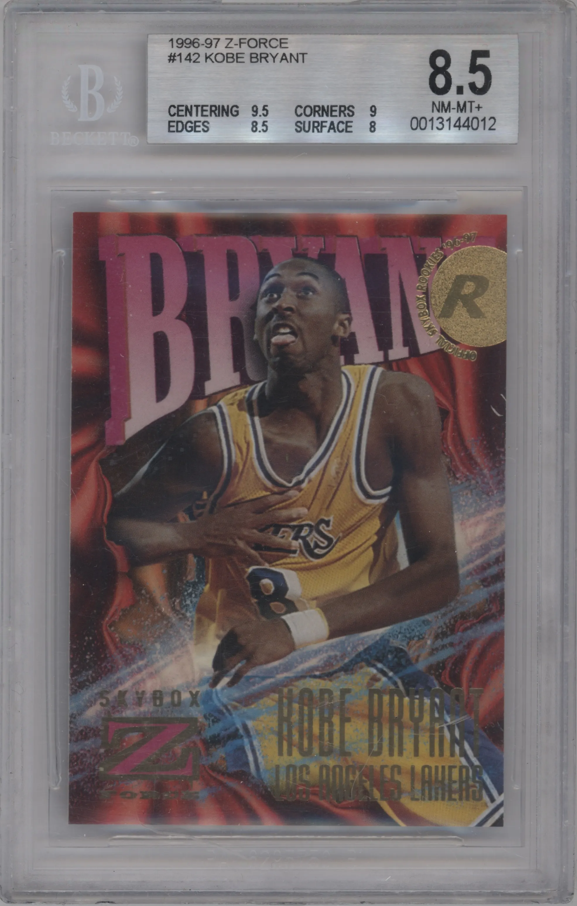 1996 Skybox Z-Force Kobe Bryant #142 BGS 8.5