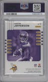 Justin Jefferson from the 2020 Panini Absolute set graded by PSA and given an overall grade of 9.