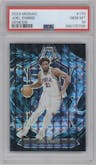 Joel Embiid from the 2023-24 Panini Mosaic set featuring a Genesis parallel graded by PSA and given an overall grade of 10.