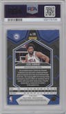 Joel Embiid from the 2023-24 Panini Mosaic set featuring a Genesis parallel graded by PSA and given an overall grade of 10.