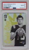 Drake Maye from the 2024 Donruss Optic set graded by PSA and given an overall grade of 10.