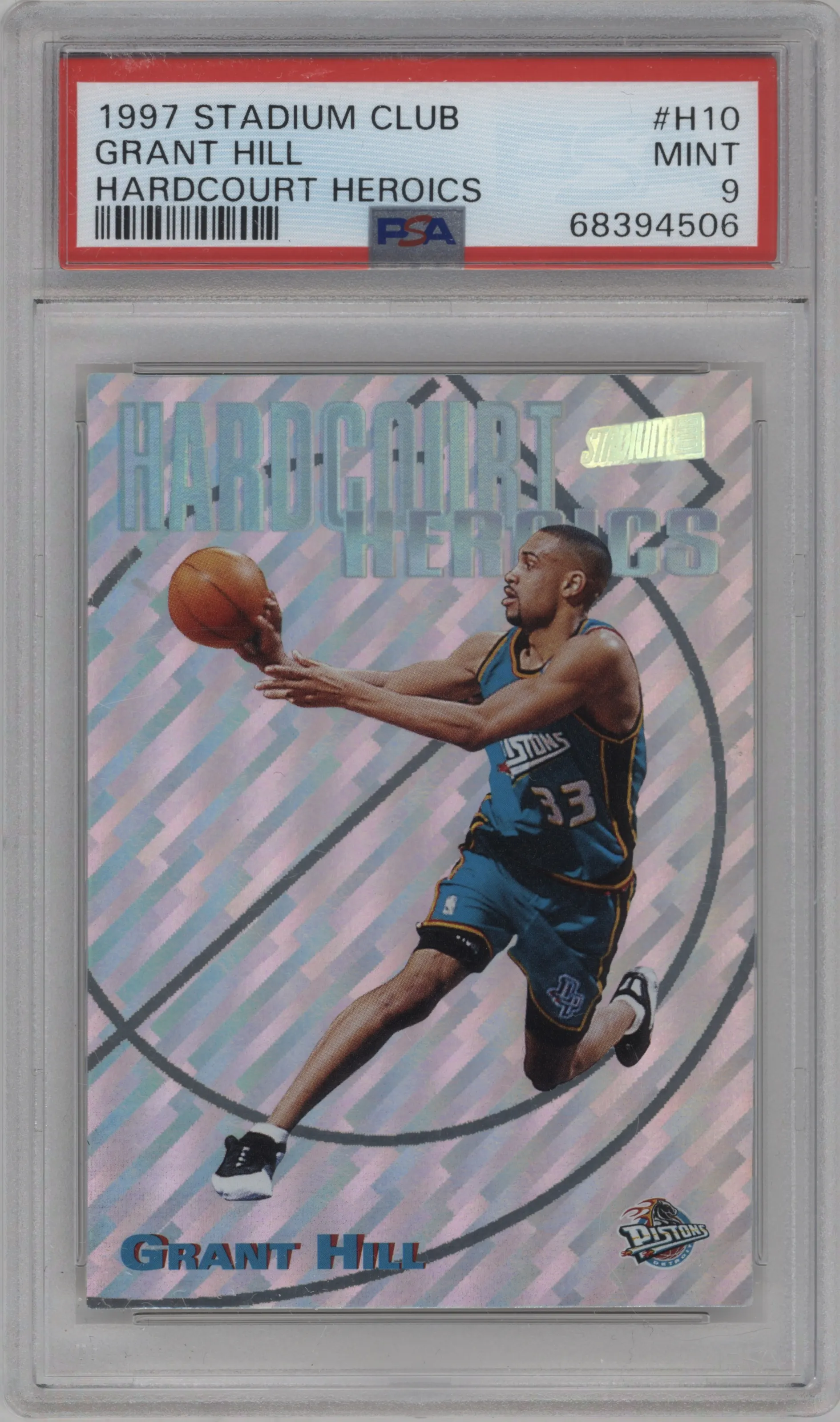 1997 Topps Stadium Club Hardcourt Heroics Grant Hill PSA 9