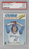 Bruce Sutter from the 1977 Topps set graded by PSA and given an overall grade of 9.