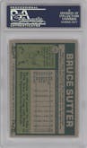 Bruce Sutter from the 1977 Topps set graded by PSA and given an overall grade of 9.