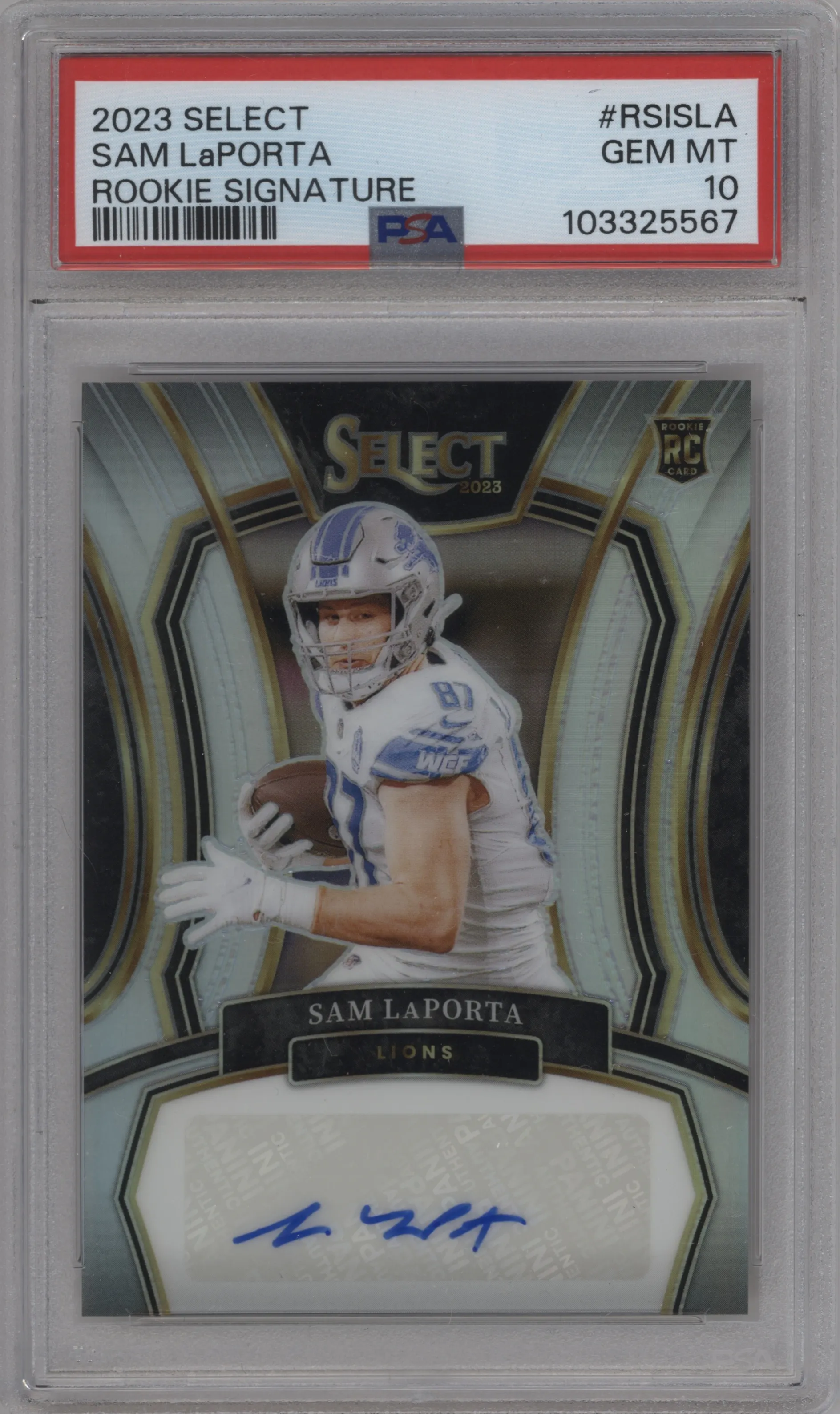 2023 Panini Select Rke.Sig. Sam LaPorta PSA 10