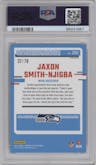 Jaxon Smith-Njigba from the 2023 Donruss Optic set featuring a Orange Scope parallel graded by PSA and given an overall grade of 9.