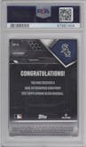 Luis Robert from the 2021 Topps Chrome Black set graded by PSA and given an overall grade of 9.