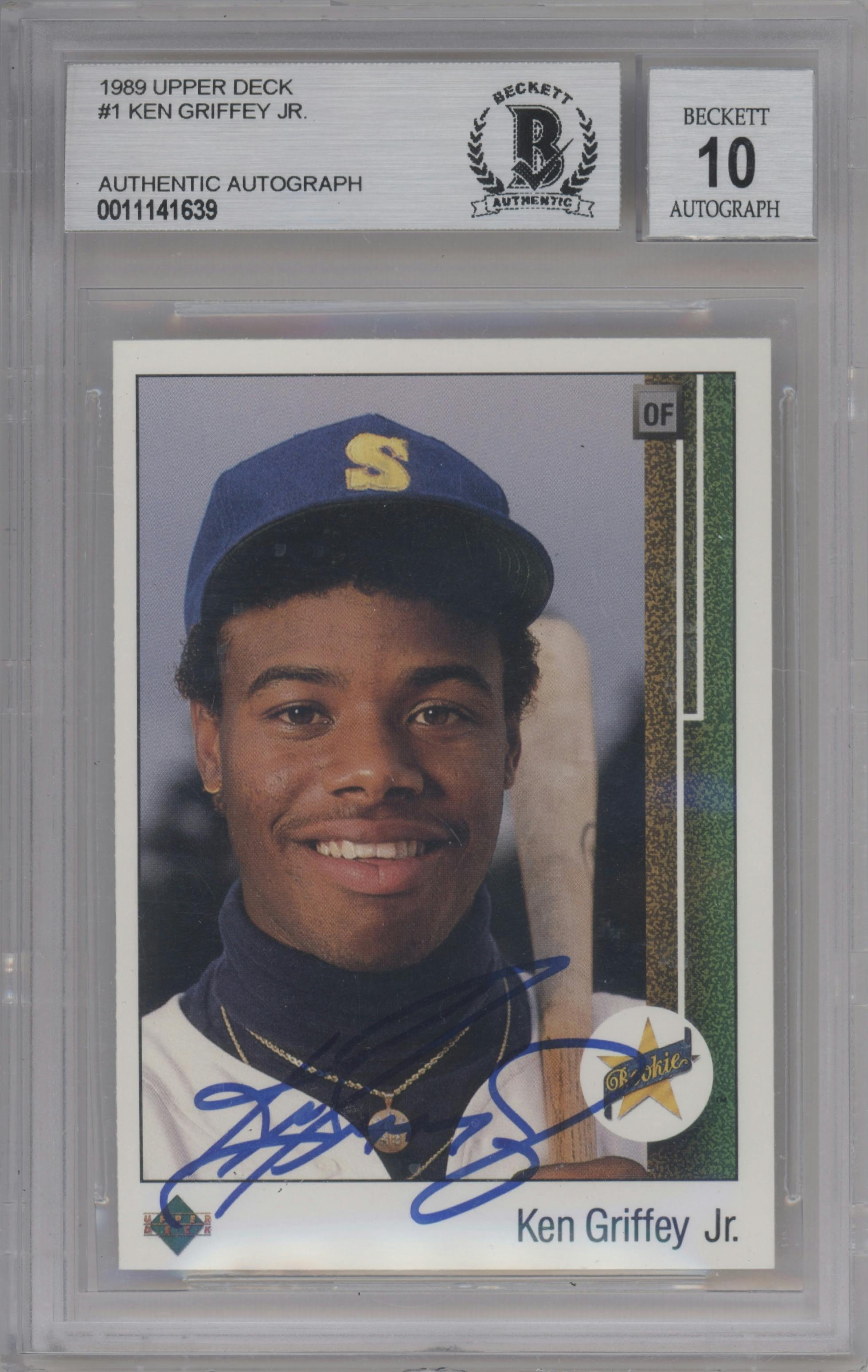 Ken Griffey Jr. from the 1989 Upper Deck set graded by Beckett.