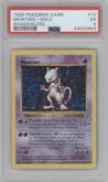 Mewtwo from the 1999 Pokemon set graded by PSA and given an overall grade of 5.