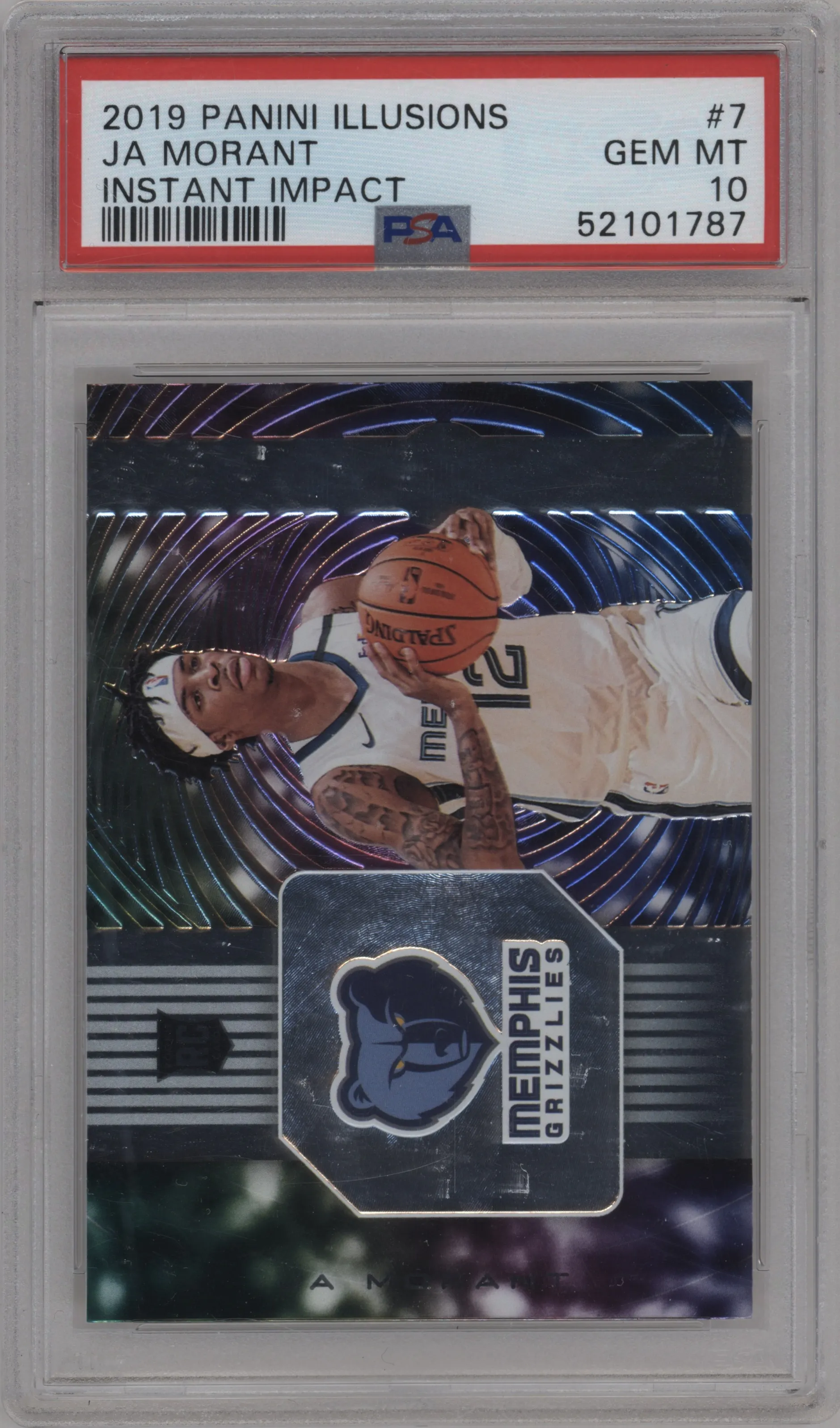 2019 Panini Illusions Instant Impact Ja Morant #7 PSA 10