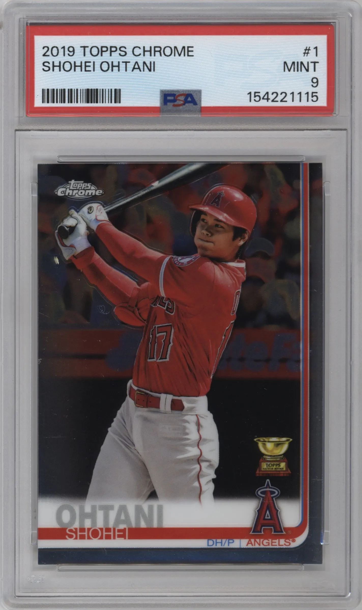2019 Topps Chrome Shohei Ohtani #1 PSA 9