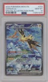 Zapdos EX from the 2023 Pokemon SV set graded by PSA and given an overall grade of 10.