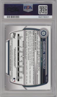 Gabriel Gonzalez from the 2023 Bowman  set graded by PSA and given an overall grade of 9.