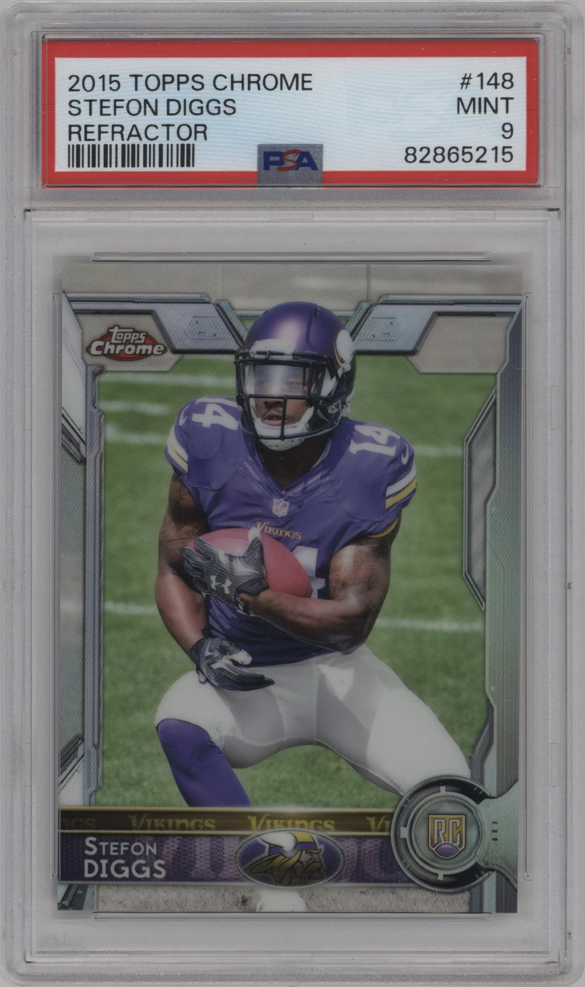 2015 Topps Chrome Stefon Diggs Refractor #148 PSA 9
