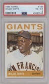 Willie Mays from the 1964 Topps set graded by PSA and given an overall grade of 4.