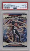 Michael Penix Jr. from the 2024 Panini Prizm set featuring a Silver Prizm parallel graded by PSA and given an overall grade of 10.