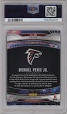 Michael Penix Jr. from the 2024 Panini Prizm set featuring a Silver Prizm parallel graded by PSA and given an overall grade of 10.