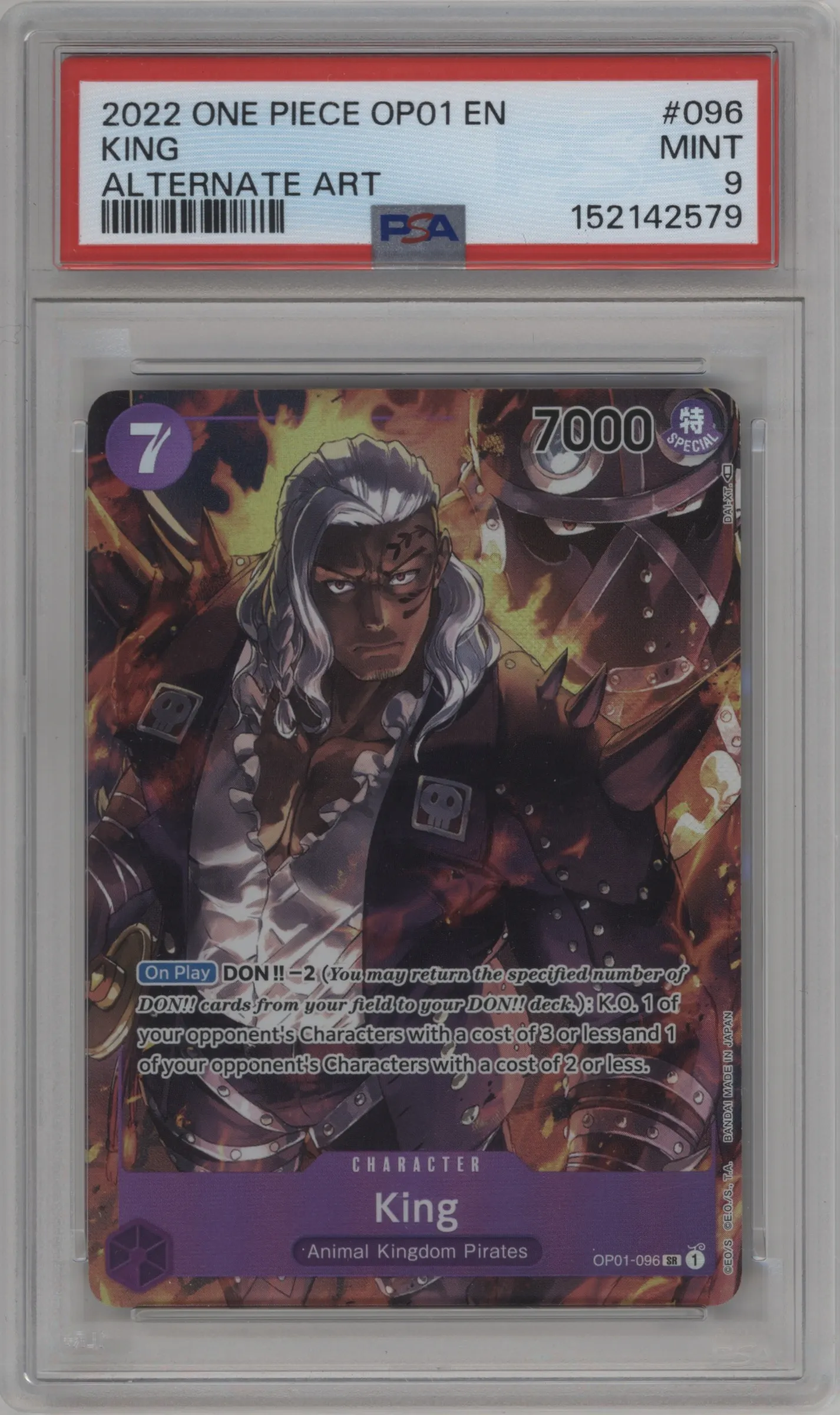 2022 One Piece Romance Dawn King Alternate Art PSA 9