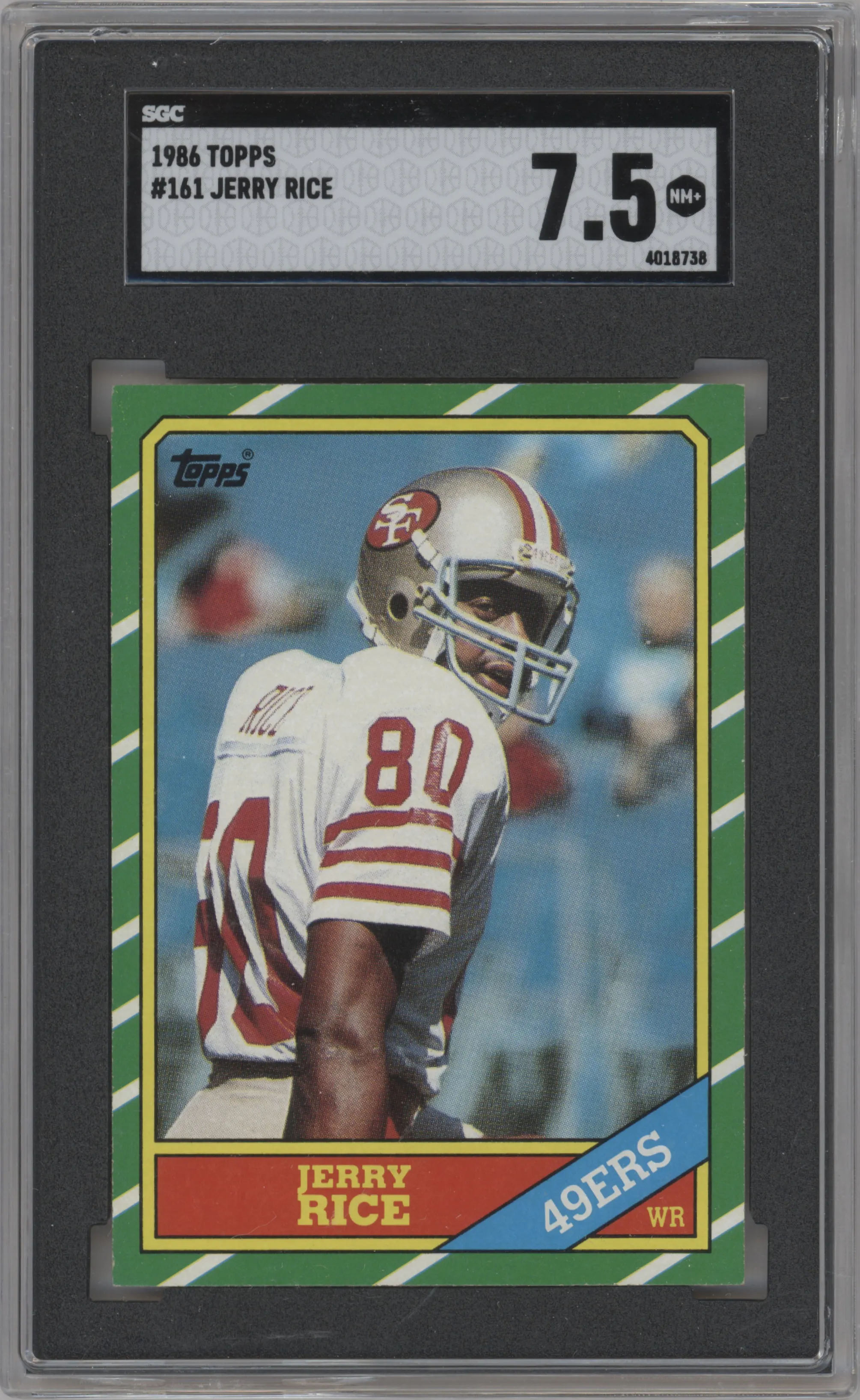 1986 Topps Jerry Rice SGC 7.5