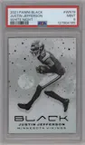 Justin Jefferson from the 2021 Panini Black set graded by PSA and given an overall grade of 9.