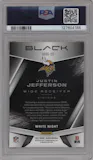 Justin Jefferson from the 2021 Panini Black set graded by PSA and given an overall grade of 9.