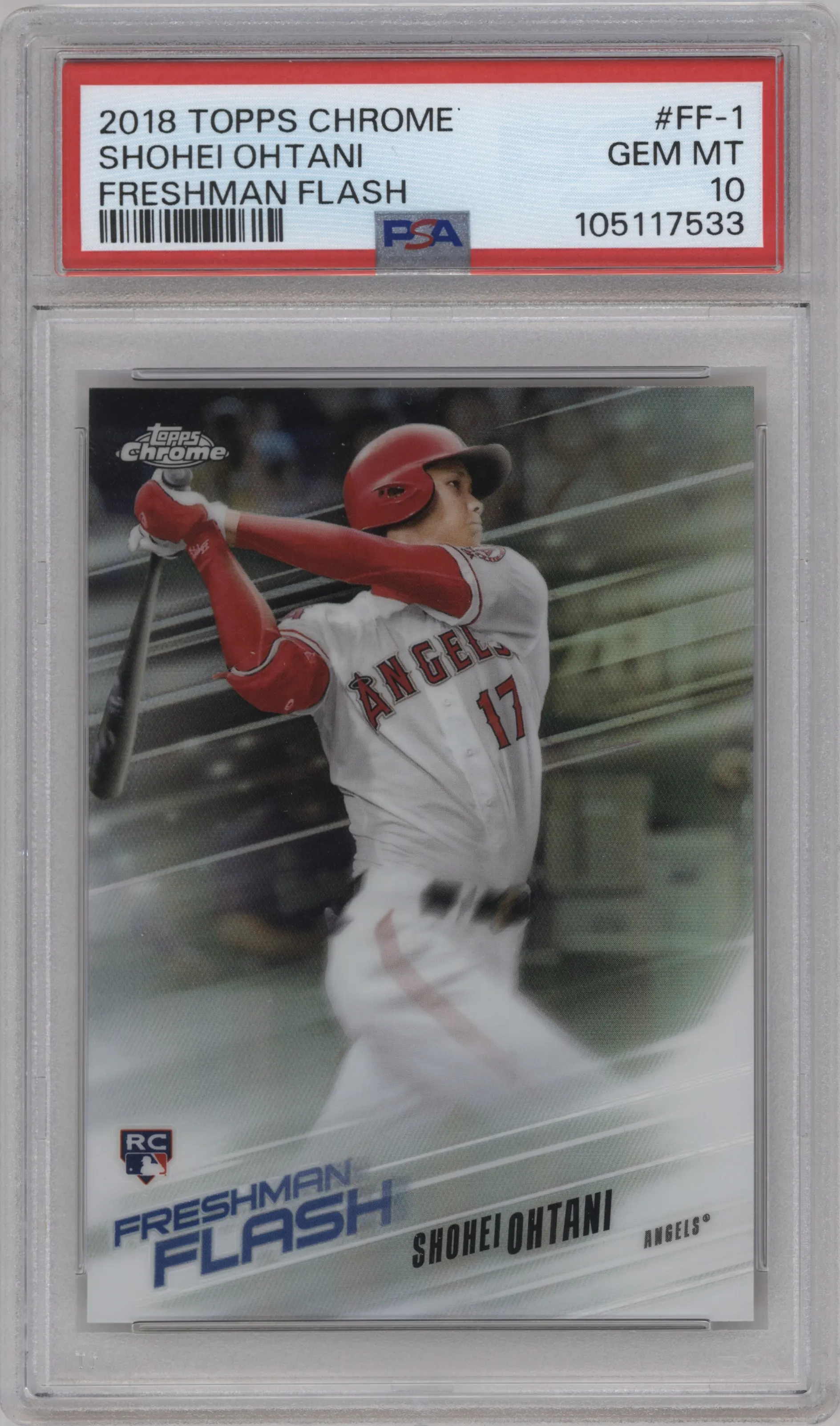 2018 Topps Chrome Freshman Flash Shohei Ohtani PSA 10
