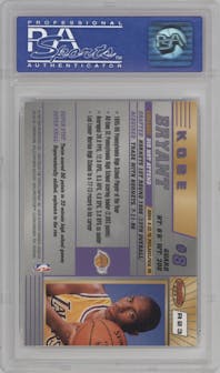 Kobe Bryant from the 1996-97 Bowman’s Best set graded by PSA and given an overall grade of 10.