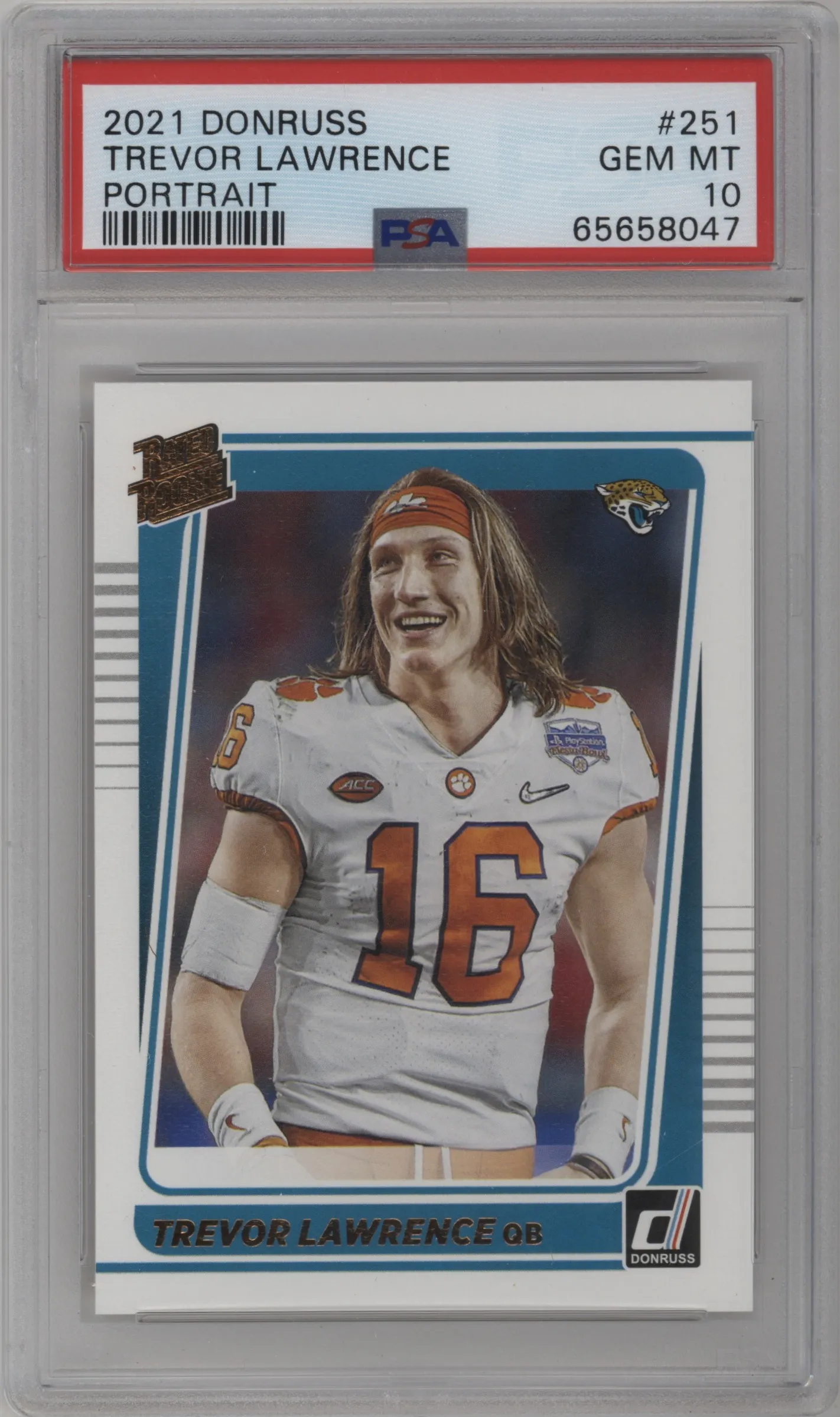 2021 Panini Donruss Rated Rke. Portrait Trevor Lawrence #251 PSA 10