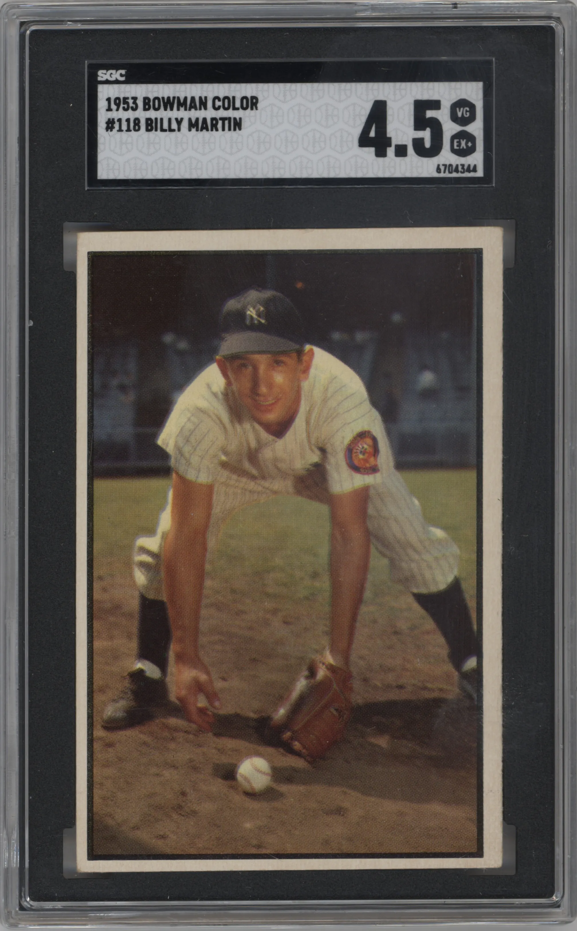 1953 Bowman Color Billy Martin SGC 4.5