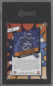 Derrick Henry from the 2023 Panini Absolute set graded by SGC and given an overall grade of 10.