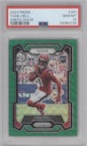 Tank Dell from the 2023 Panini Prizm set featuring a Green Wave  parallel graded by PSA and given an overall grade of 10.