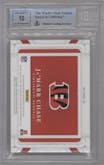 Ja'Marr Chase from the 2021 Panini National Treasures set featuring a New Era parallel graded by Beckett and given an overall grade of 9.