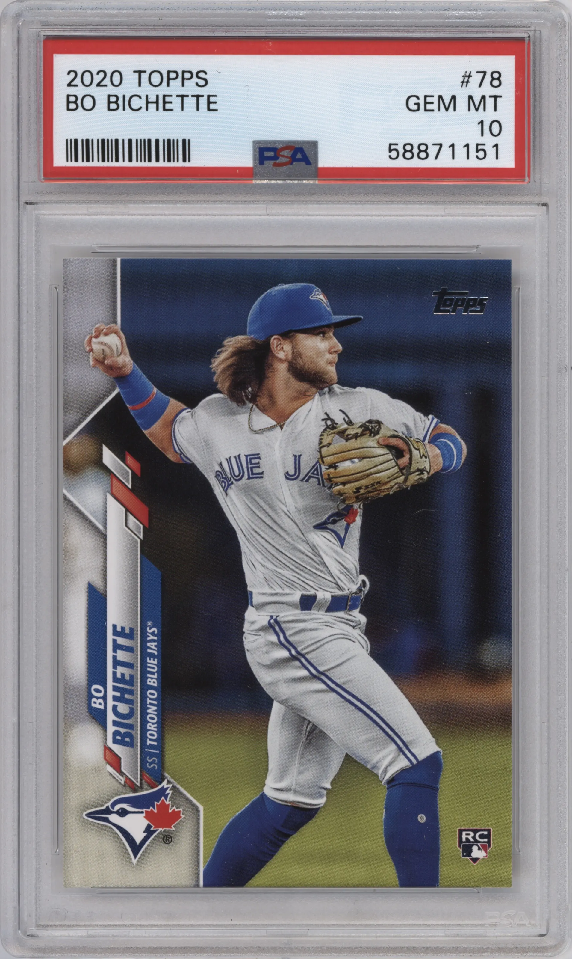 2020 Topps Series 1 Bo Bichette PSA 10