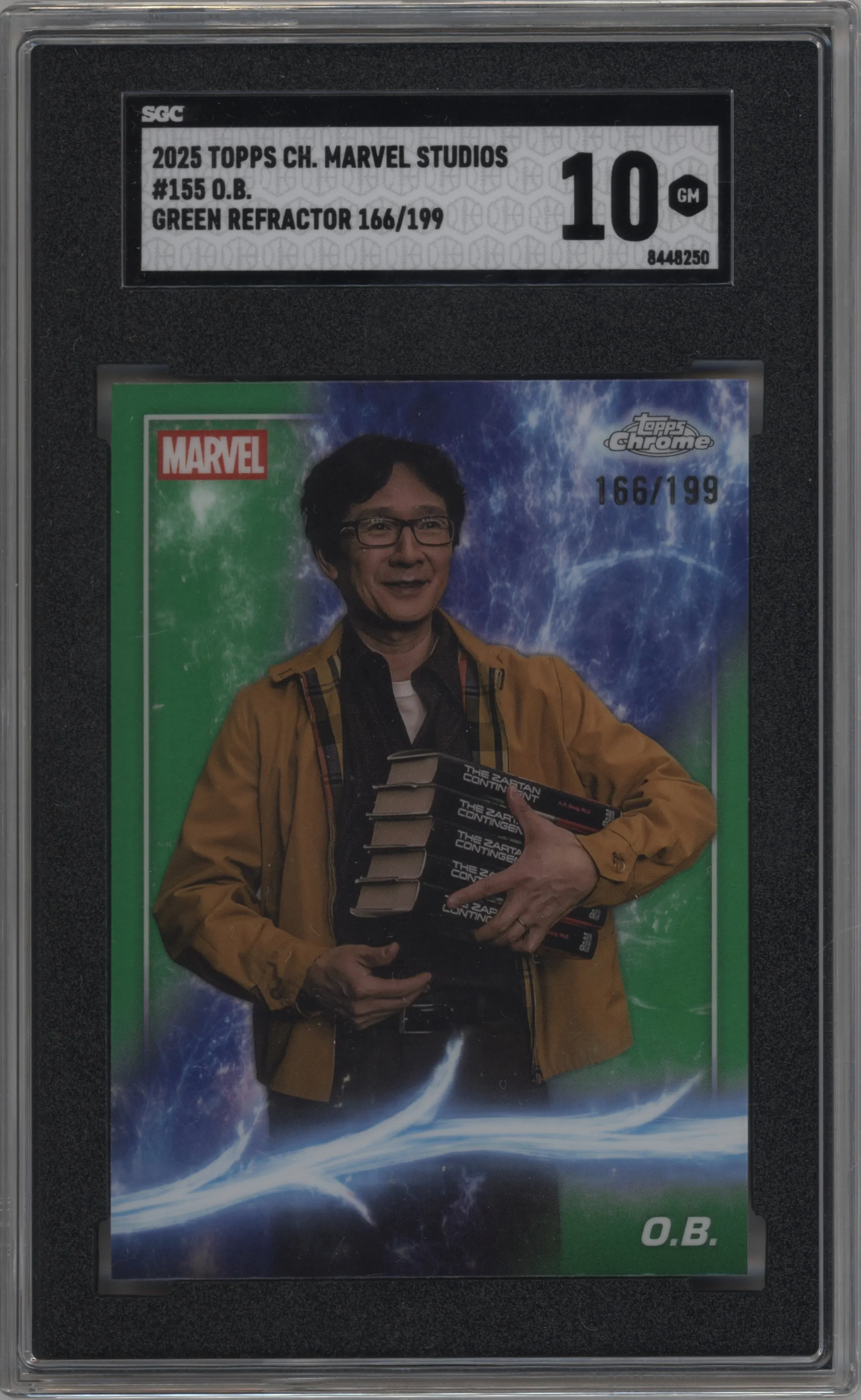 2025 Topps Chrome Marvel Studios O.B. Green Refractor #155 SGC 10