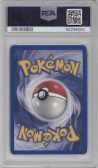 Sabrina's Alakazam from the 2000 Pokemon GH set graded by PSA and given an overall grade of 8.