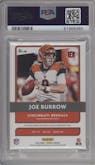 Joe Burrow from the 2020 Panini Donruss set graded by PSA and given an overall grade of 9.