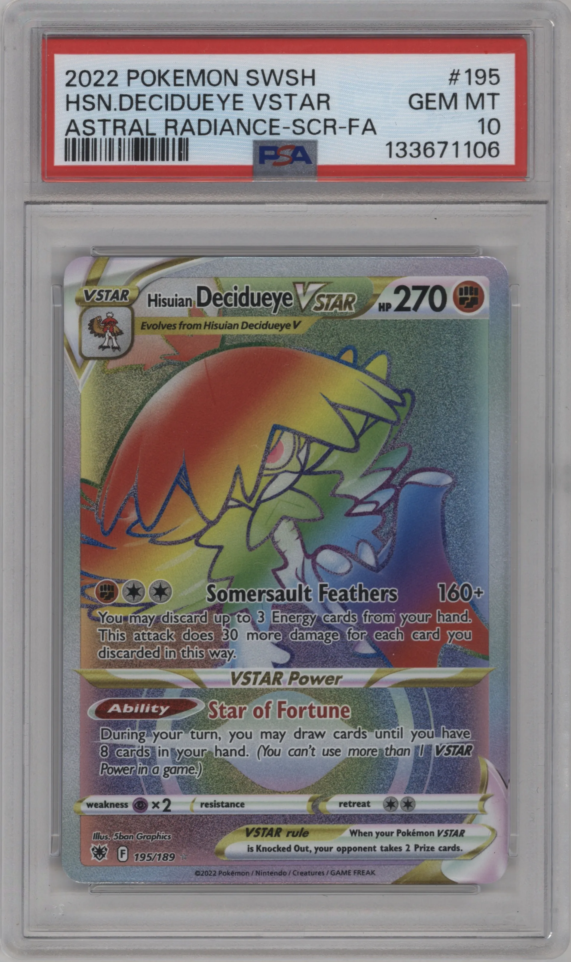 Hisuian Decidueye VSTAR