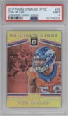 Von Miller from the 2017 Panini Donruss Optic set featuring a Gold parallel graded by PSA and given an overall grade of 9.