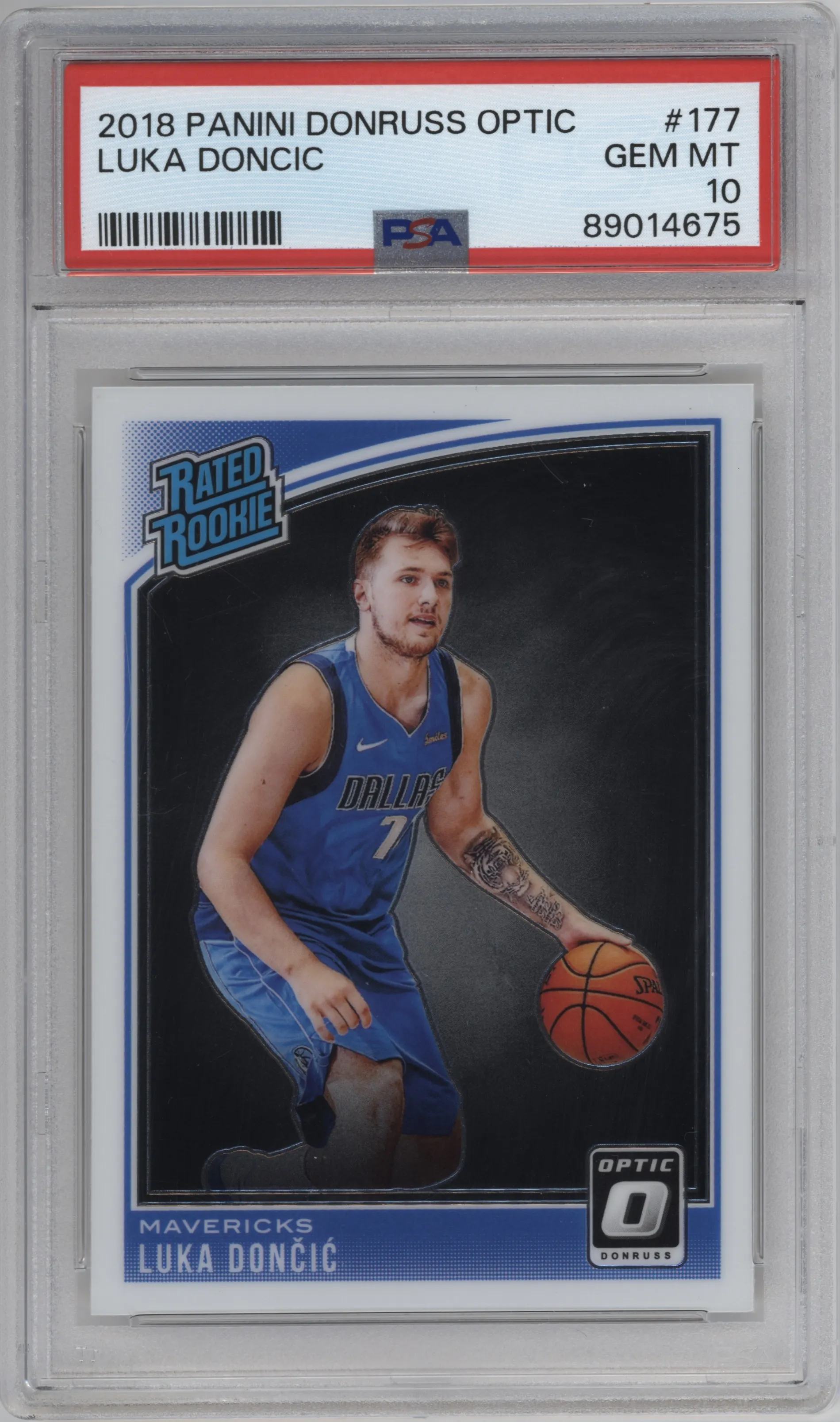 2018 Panini Donruss Optic Rated Rookie Luka Doncic #177 PSA 10