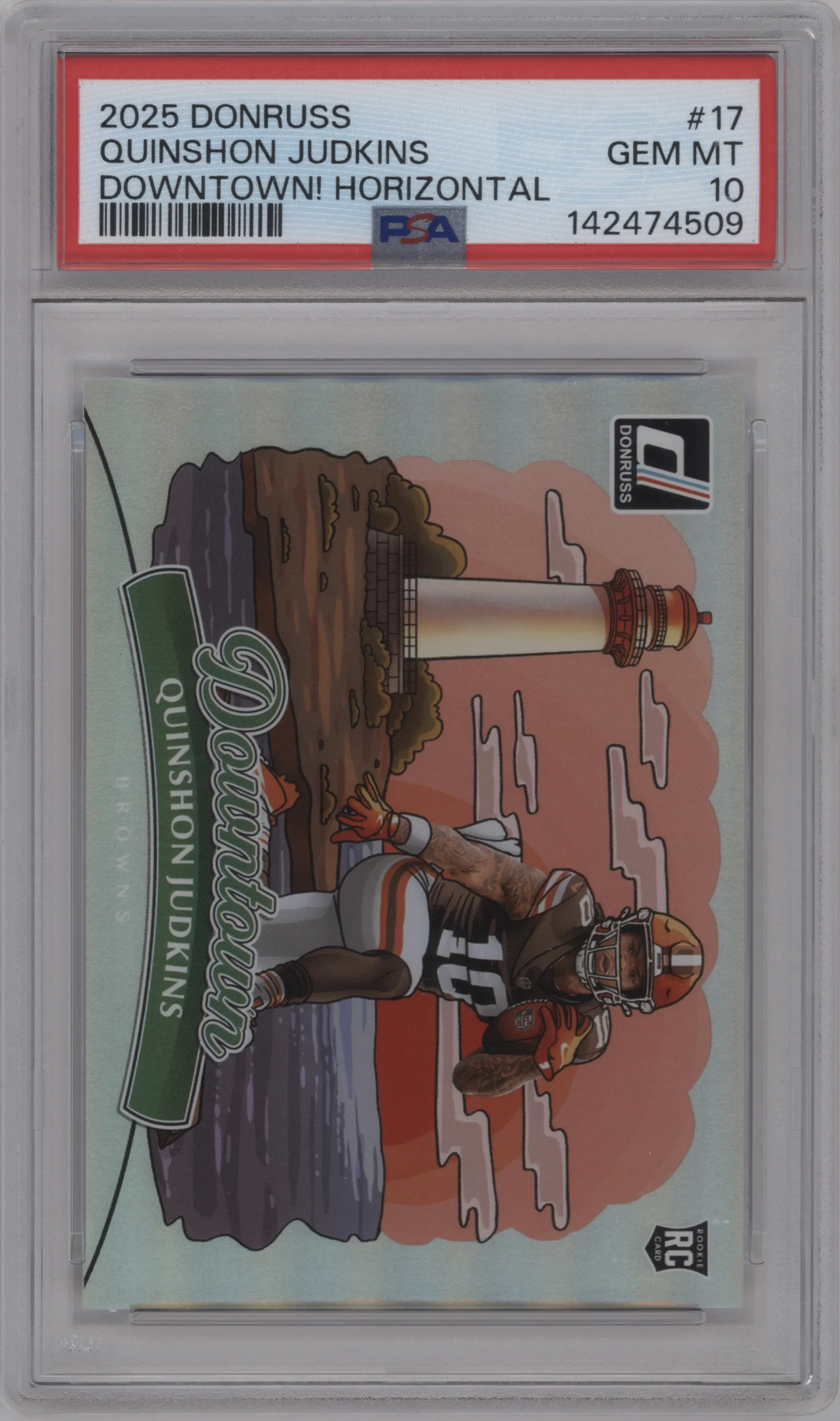 2025 Panini Donruss Downtown Horizontal Quinshon Judkins #17 PSA 10