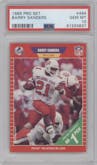 Barry Sanders from the 1989 Pro Set set graded by PSA and given an overall grade of 10.