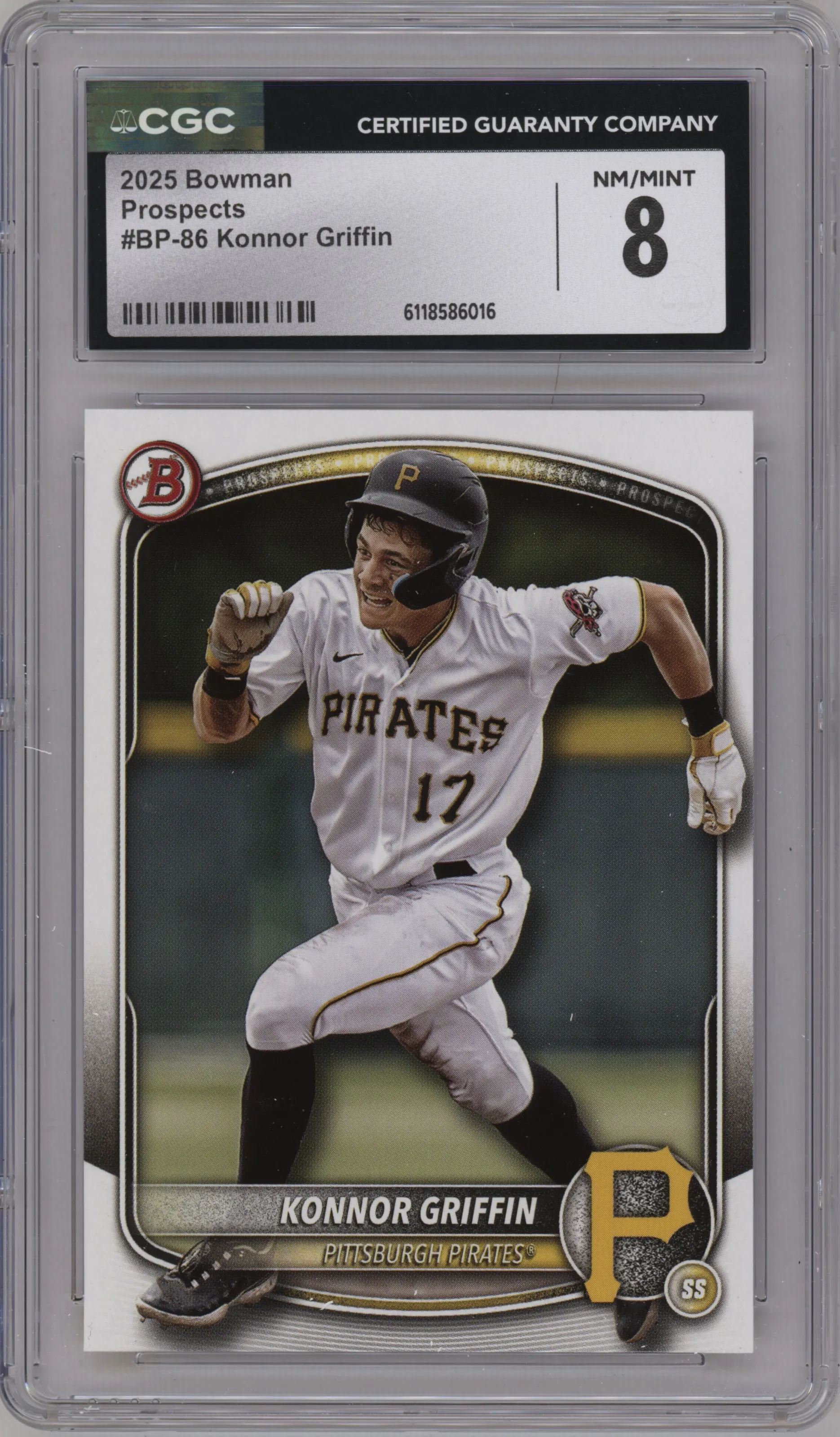 2025 Bowman Prospect Konnor Griffin CGC 8