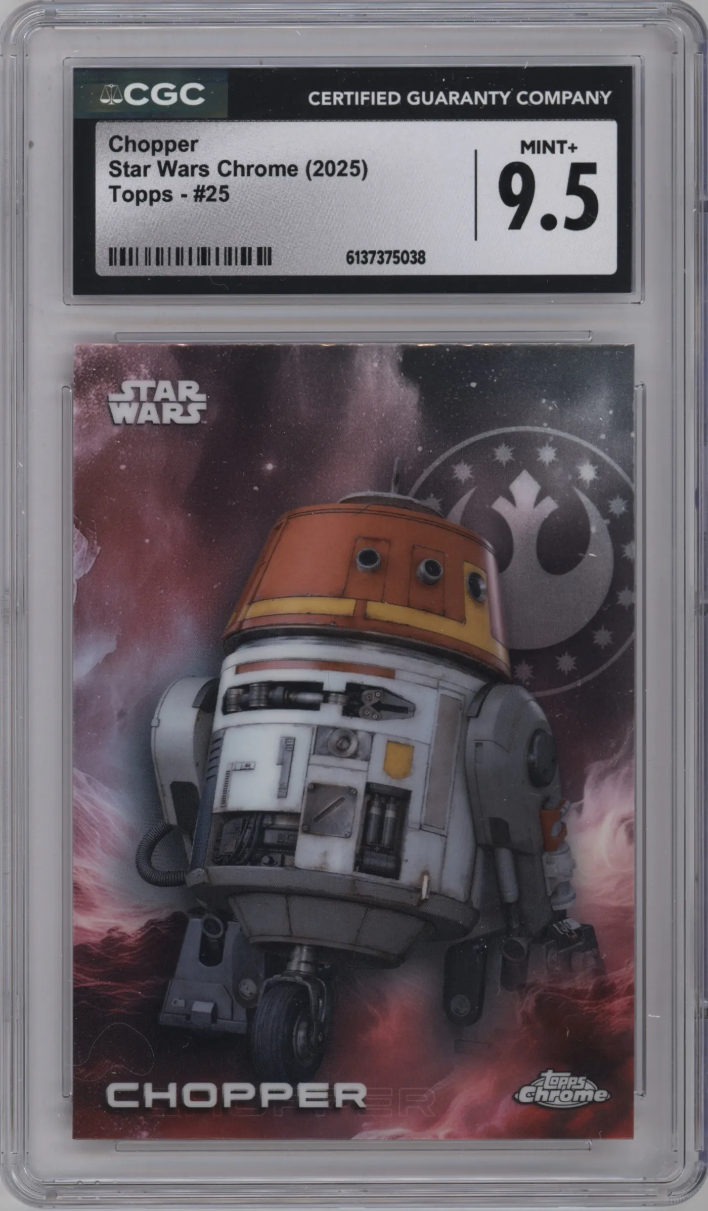 2025 Topps Chrome Star Wars Chopper CGC 9.5