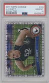 J.J. Watt from the 2011 Topps Chrome set featuring a Xfractor parallel graded by PSA and given an overall grade of 10.
