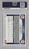 J.J. Watt from the 2011 Topps Chrome set featuring a Xfractor parallel graded by PSA and given an overall grade of 10.