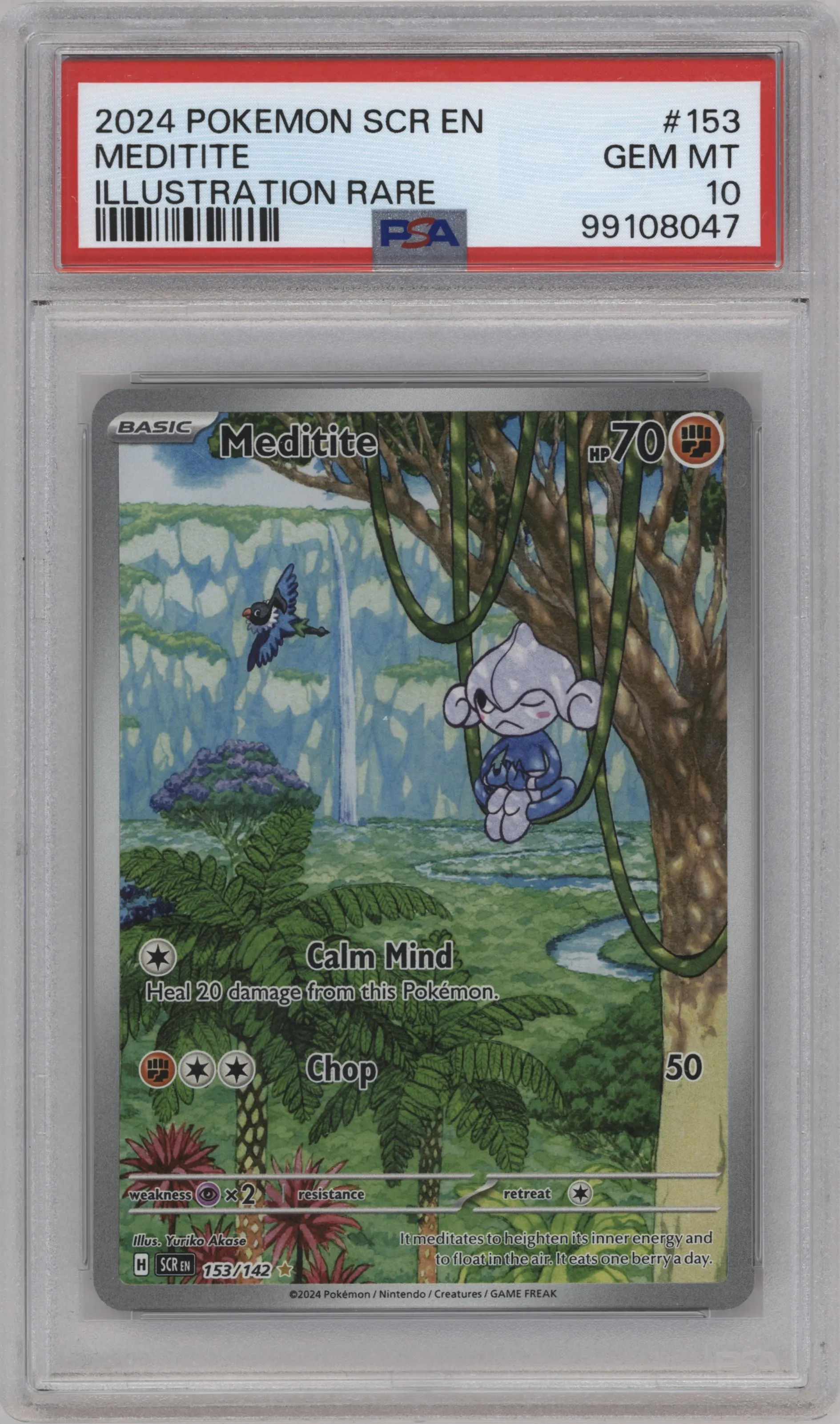 2024 Pokemon SV Stellar Crown Meditite #153 PSA 10