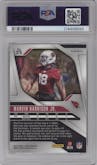 Marvin Harrison Jr. from the 2024 Panini Prizm set featuring a Silver Prizm parallel graded by PSA and given an overall grade of 9.