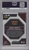 Jayden Daniels from the 2024 Panini Prizm set graded by PSA and given an overall grade of 8.